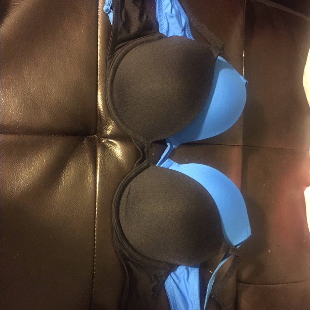 2- Victoria’s Secret Pink Demi 34 A (blue & black)